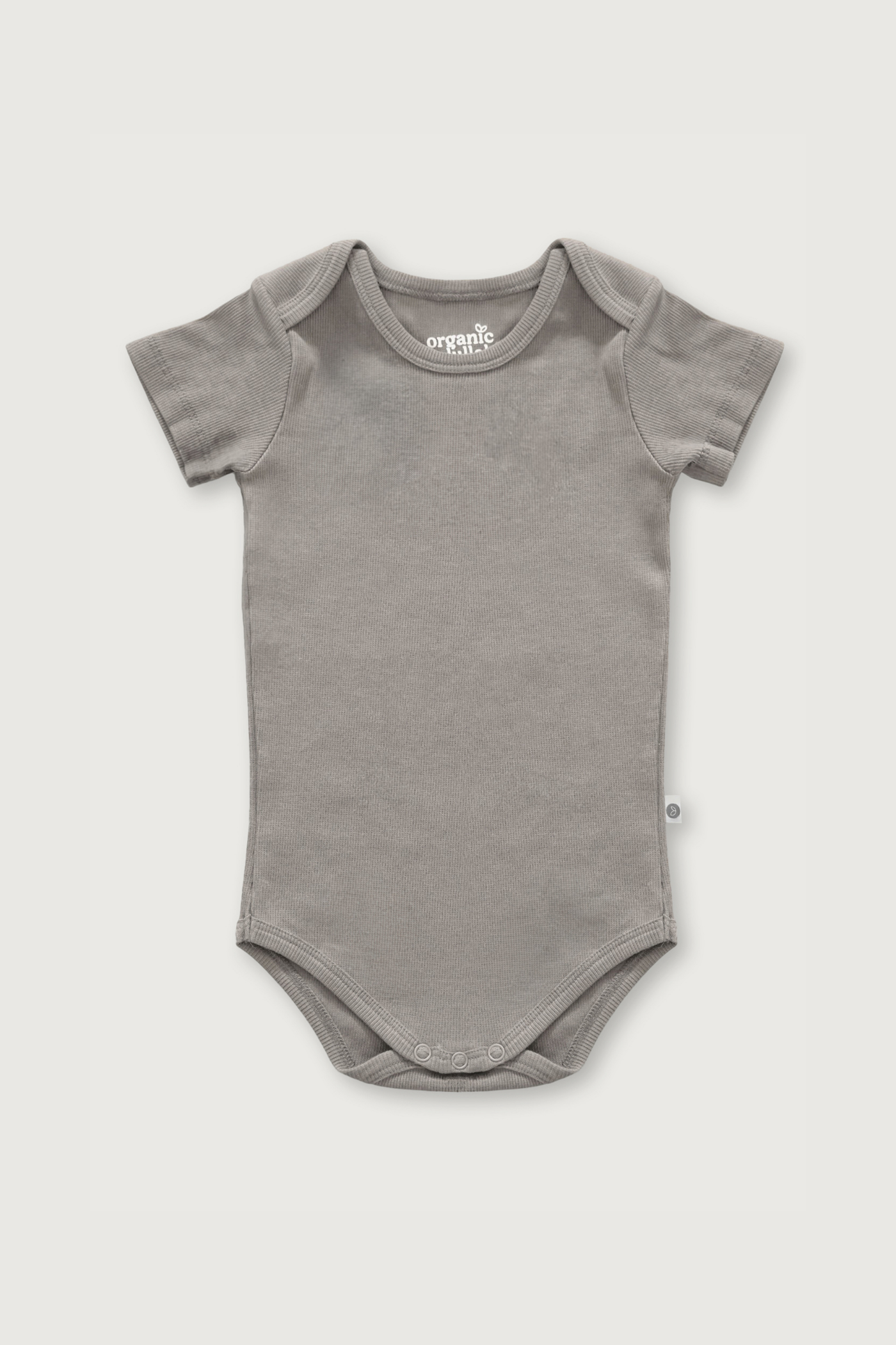 Kortærmet rib bodystocking i Gots-certificeret økologisk bomuld fra Organic Lullaby