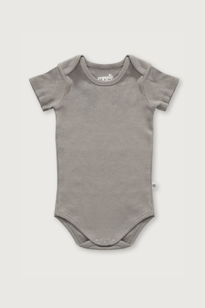 Kortærmet rib bodystocking i Gots-certificeret økologisk bomuld fra Organic Lullaby