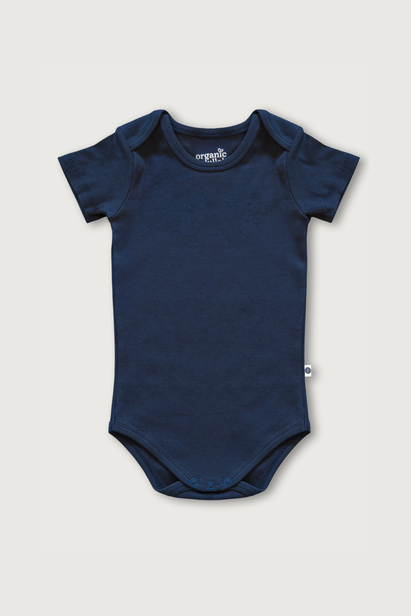 Kortærmet rib bodystocking i Gots-certificeret økologisk bomuld fra Organic Lullaby