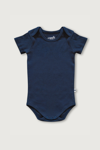 Kortærmet rib bodystocking i Gots-certificeret økologisk bomuld fra Organic Lullaby