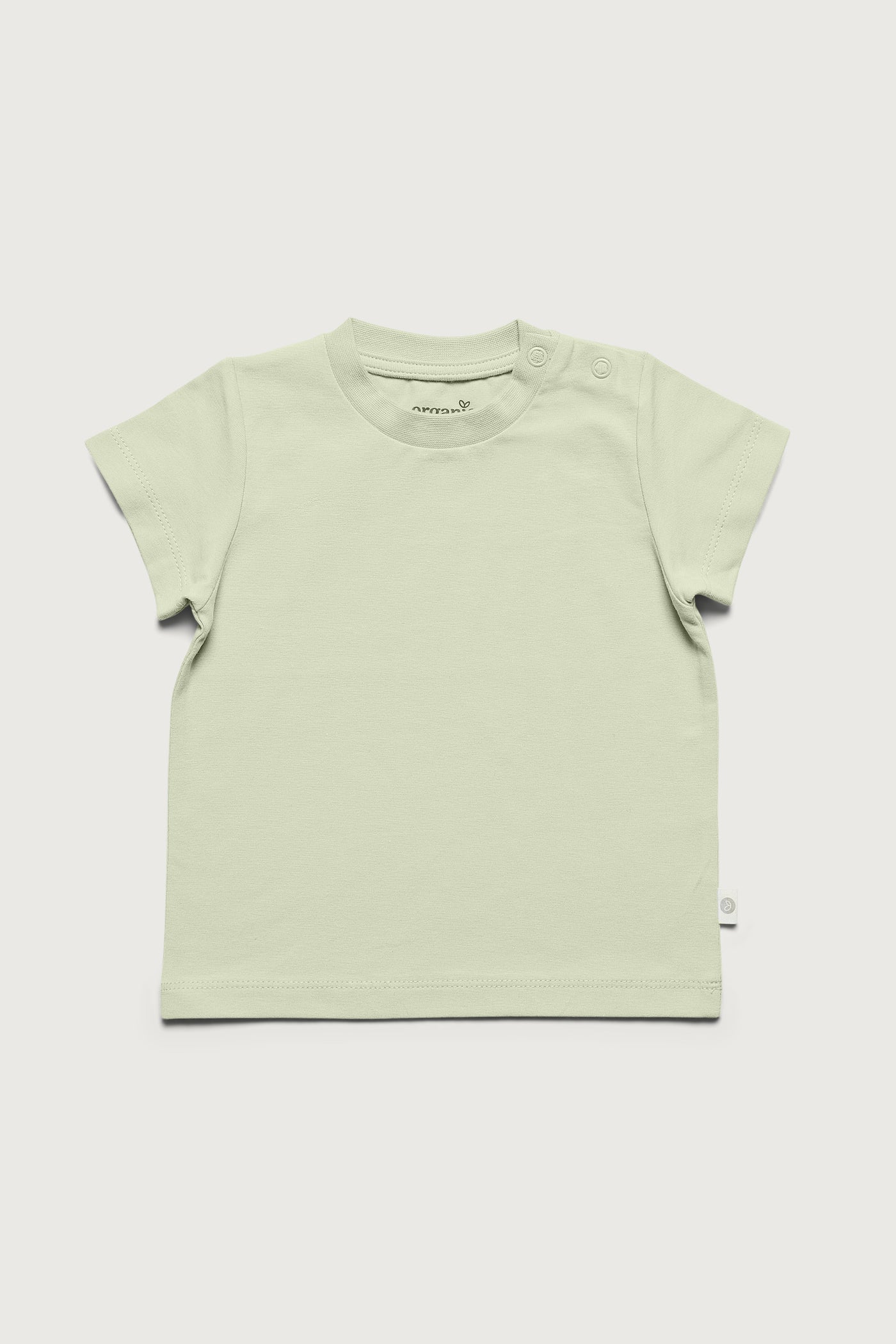 Grøn kortærmet super blød T-shirt med masser af stretch i GOTS-certificeret økologisk bomuld fra Organic Lullaby.
